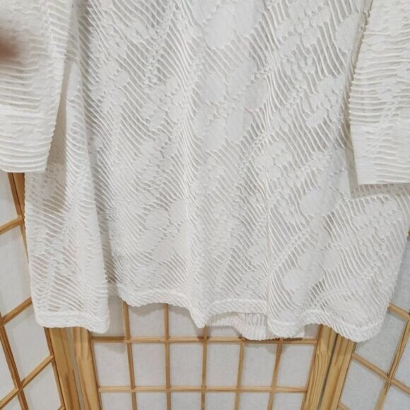 Moonlight Y&S Fashion Design Womens White Sheer Blouse Sz S - Picture 10 of 14